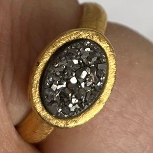 Pyrite ring Size 6.5